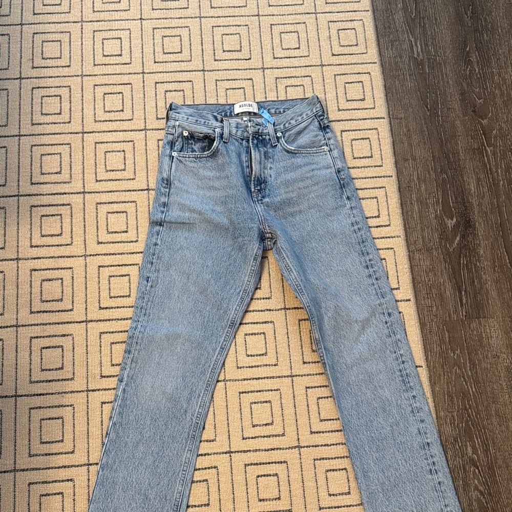 Agolde size 23 Light Blue Straight Leg Jeans